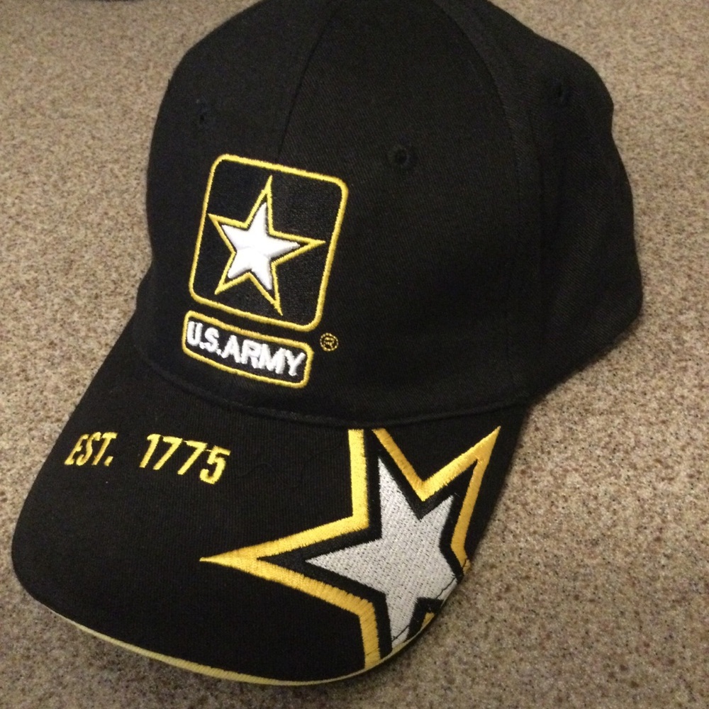 New - U.S. Army Kids Black & Yellow Star Logo Cap